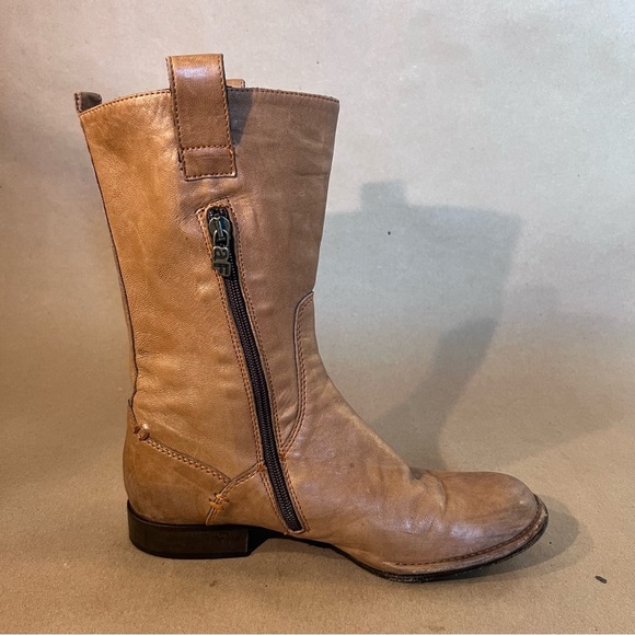 Alberto Fermani Brown Butter Soft Genuine Leather Side Zip Boots Women Size US 6 - Picture 1 of 14